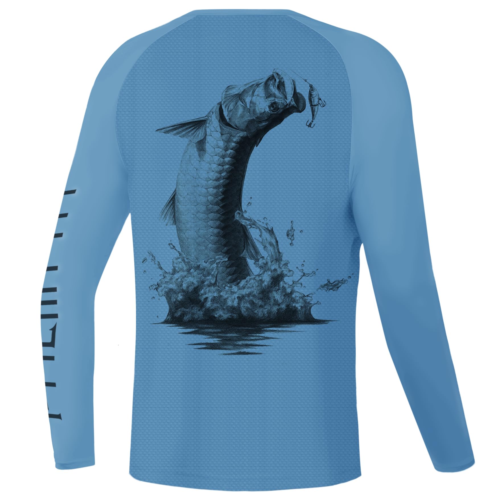Palmyth Boys Fishing Shirt Long Sleeve Tee UPF 50+ Quick Dry | back fish graphic,UPF 50+,quick dry,breathable mesh back,4-way stretch