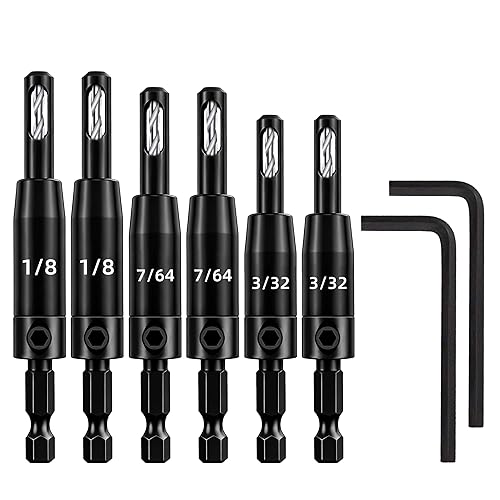 Juego de brocas autocentrantes, brocas VIX mejoradas, CC2430 332 pulgadas, 764 pulgadas, 18 pulgadas para vástago hexagonal de 14 pulgadas,