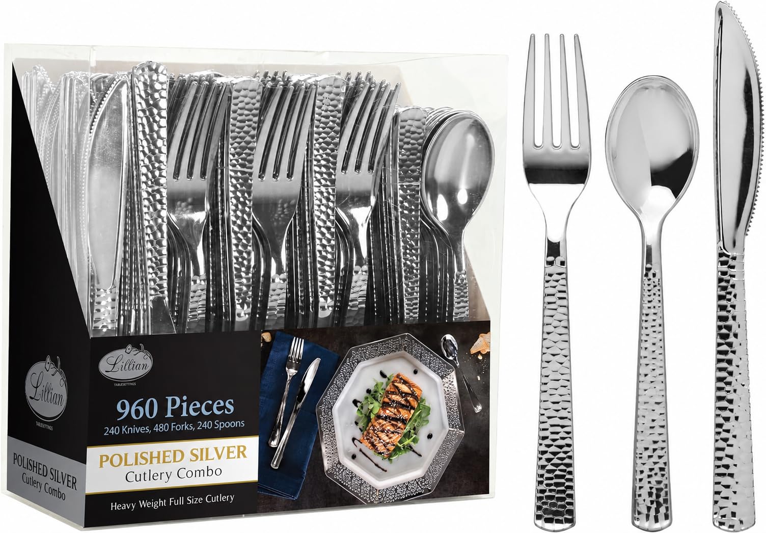 Heavyweight Disposable Cutlery - 160 Piece Value Pack -10 Heavyweight Disposable Cutlery - 160 Piece Value Pack -10