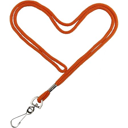 COTODO ID Lanyards - 36 Inch Braided Nylon Safety Badge Lanyard With Swivel J-Hook (Black)