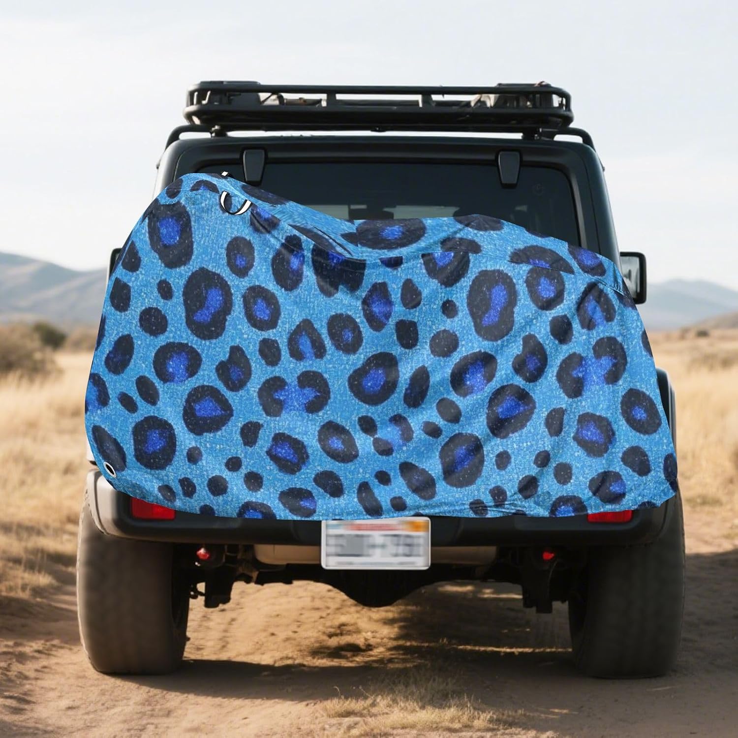 Blue Leopard Print Cover for Bike Waterproof Outdoor Electric Bike Cover Bikes Accessories