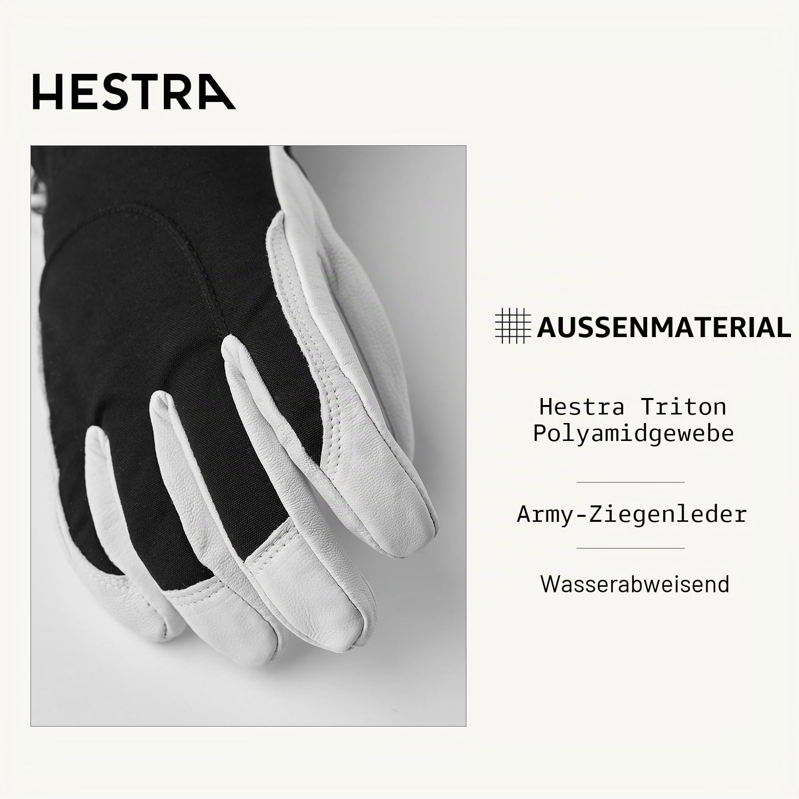 Hestra Armee Leder Heli Ski Handschuh Damen