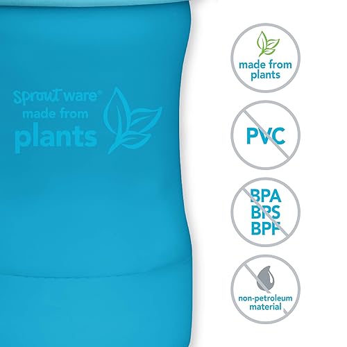 Miniatura 9 de Green sprouts Sprout Ware Sip  Straw Cup hecho de plantas  Vaso de transición de plástico a base de plantas no tóxico sin BPA BPS BPF  Boquilla de