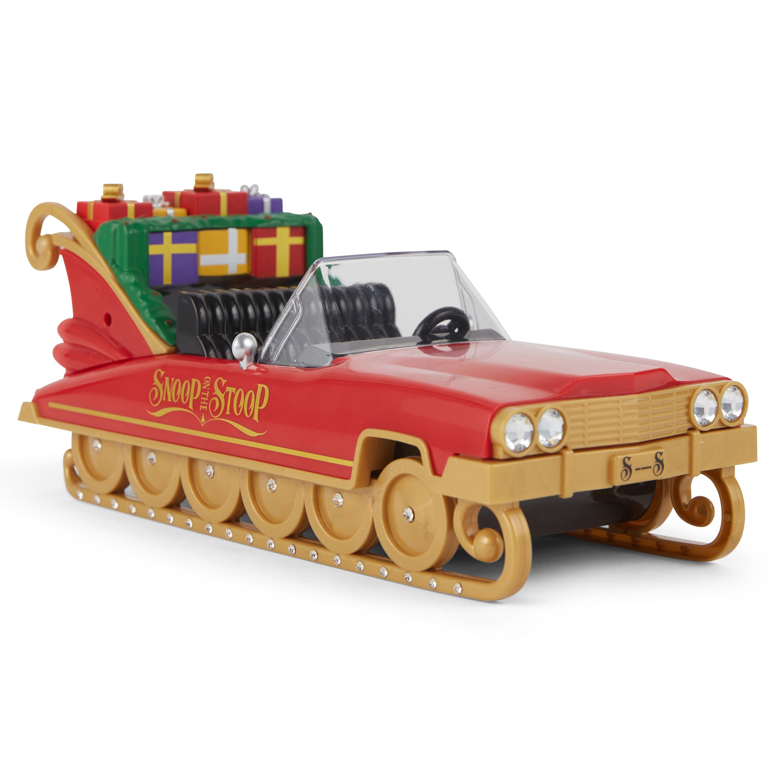 Snoop Dogg Snoop on The Stoop Elf Accessories – Gold Throne or Cadillac Sled Display for Funny Holiday Decor, Shelf Decorations, Christmas Gag Gifts & Stocking Stuffers for Adults, Secret Santa