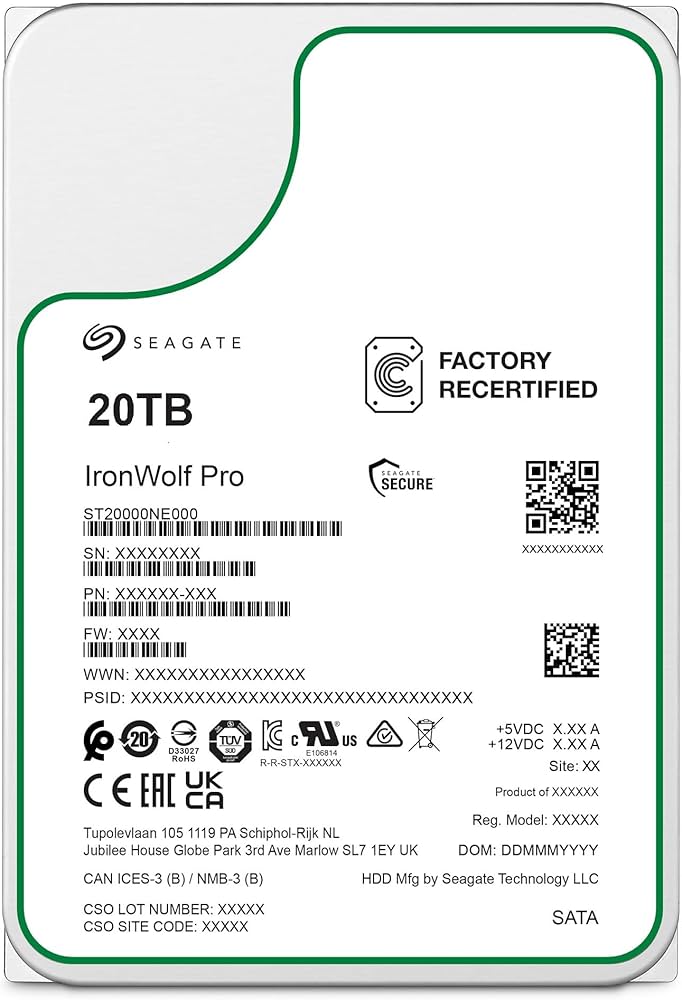 Amazon.com: Seagate ST20000NE000 IronWolf Pro 20TB NAS Internal