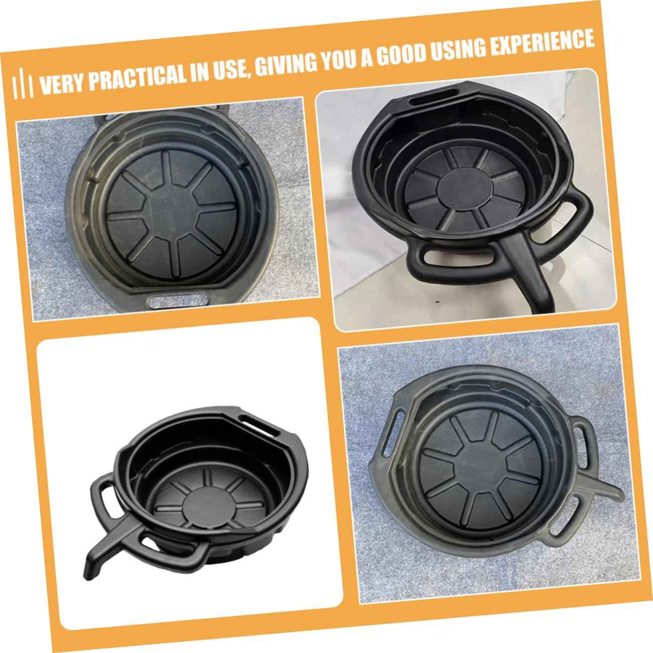 MAGICLULU Motorcycle Oil Drain Pan Oil Change Pan Capacity Automotive Accessories