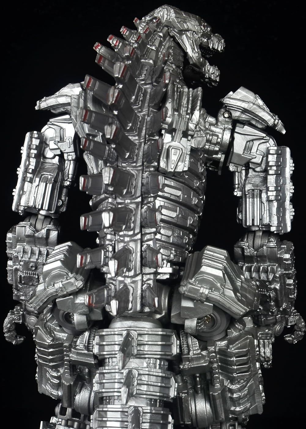 Mecha Kaiju Monsterkönig-Figur, 20 cm hoch, Metallic-Finish, Sammlerstück, Roboter-Kreatur-Statue mit Metallstruktur