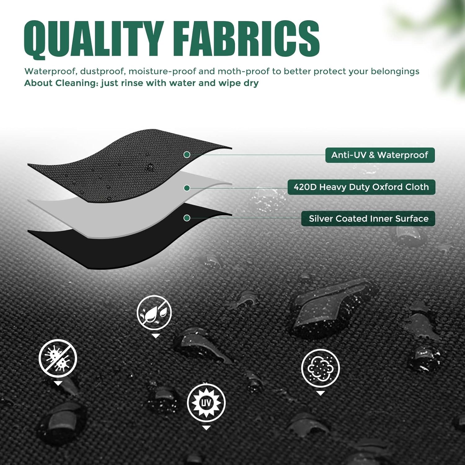 2 Pack Patio Cushion Storage Bag, 68 Inches Waterproof Storage Bag for Outdoor Funiture Cushion Extra Large Outdoor Cushions Storage Bag with Zippers and Handles