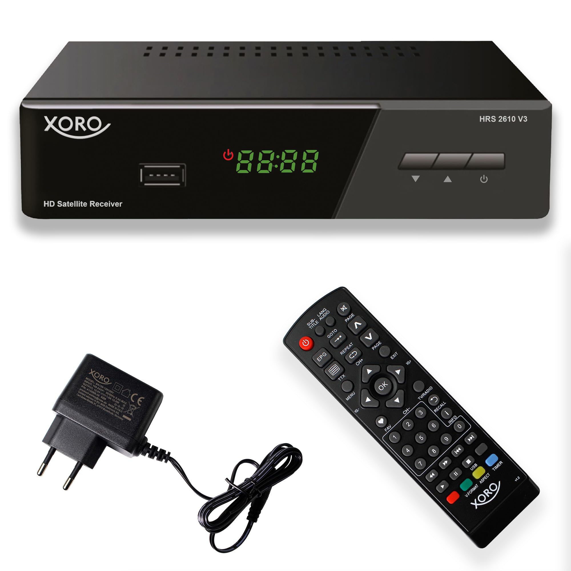 XORO HRS 2610 Récepteur satellite numérique HDMI SCART LAN Unicable USB 2.0 ASTRA 19.2