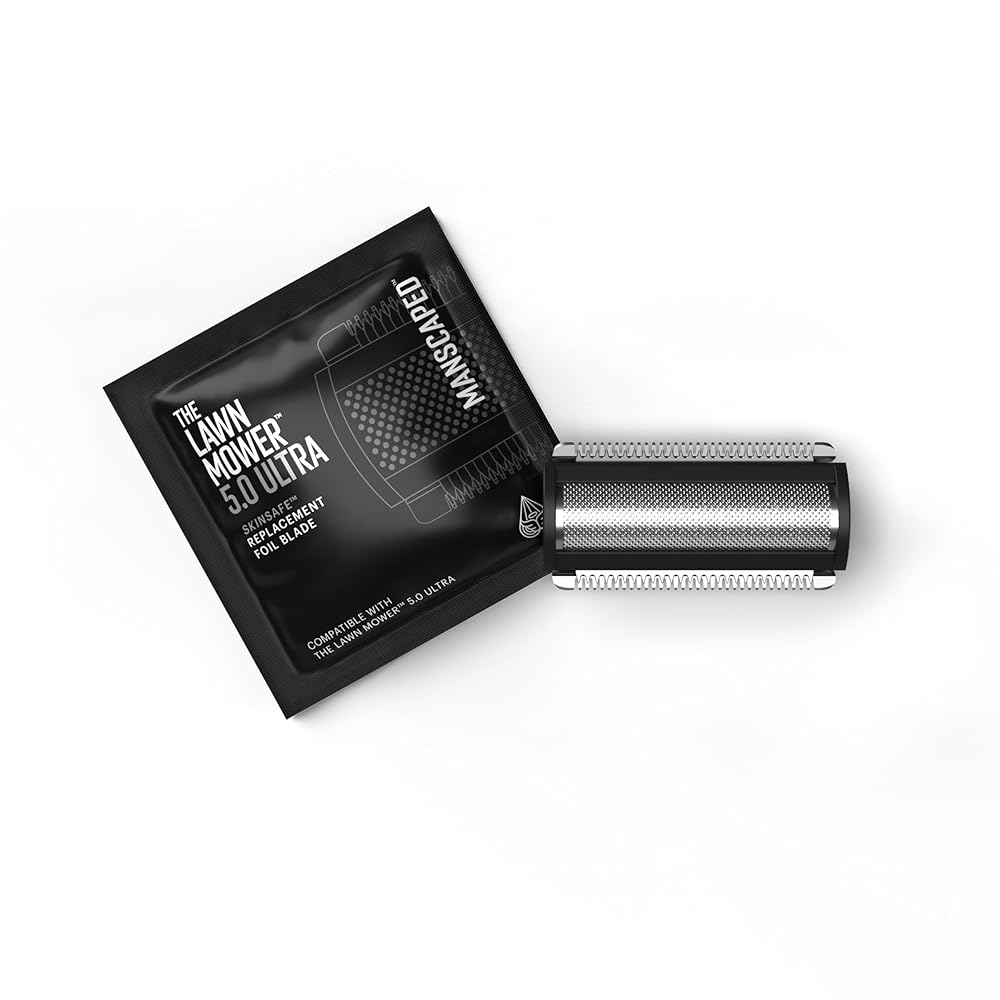 MANSCAPED The Lawn Mower 5.0 Ultra SkinSafe Replacement Foil Blade - Stainless Steel Groin Hair Foil Shaver Head Refill, for Close Body Hair Grooming, Snap-In Cartridge, 1 Pack