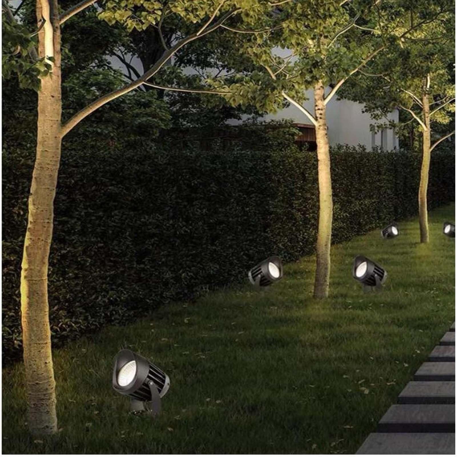 Zewnętrzny reflektor obrotowy - projektor LED, skoncentrowana wiązka światła LED AC85-265V, oświetlenie drzew o klasie IP65 Wodoodporne, oświetlenie LED do ogrodu i kształtowania krajobrazu