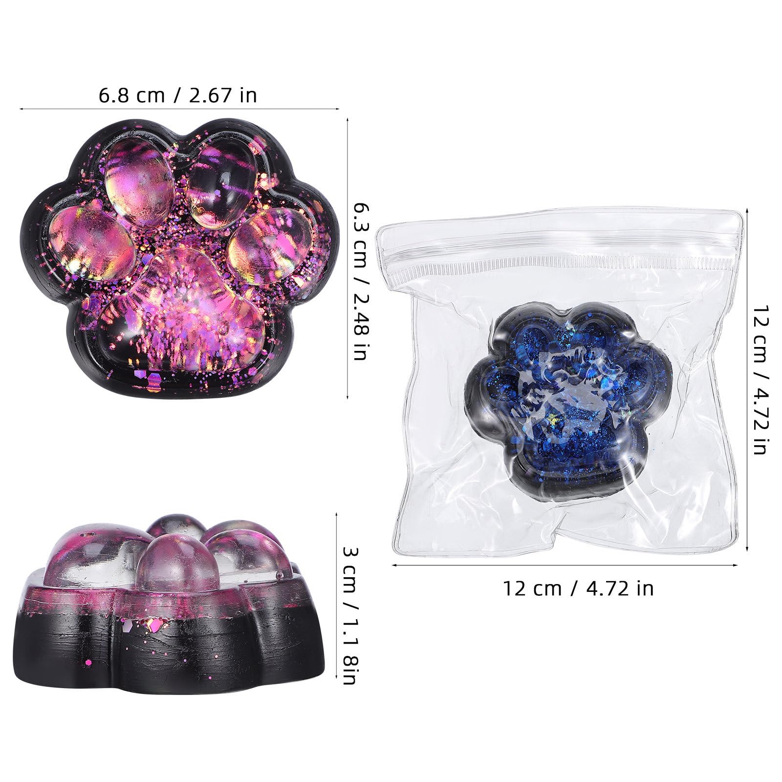 BESPORTBLE Lot de 15 Jouets Anti-Stress en Forme de Patte, à Presser, pour Adultes - Idéal comme Cadeau de Bureau Ou de Fête.