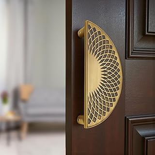 VOLO Main Door Handle – 224MM (10 Inch) Antique Brass Finish Zinc Alloy Pull Handle Set for Main Door, Glass Door, Home, O...