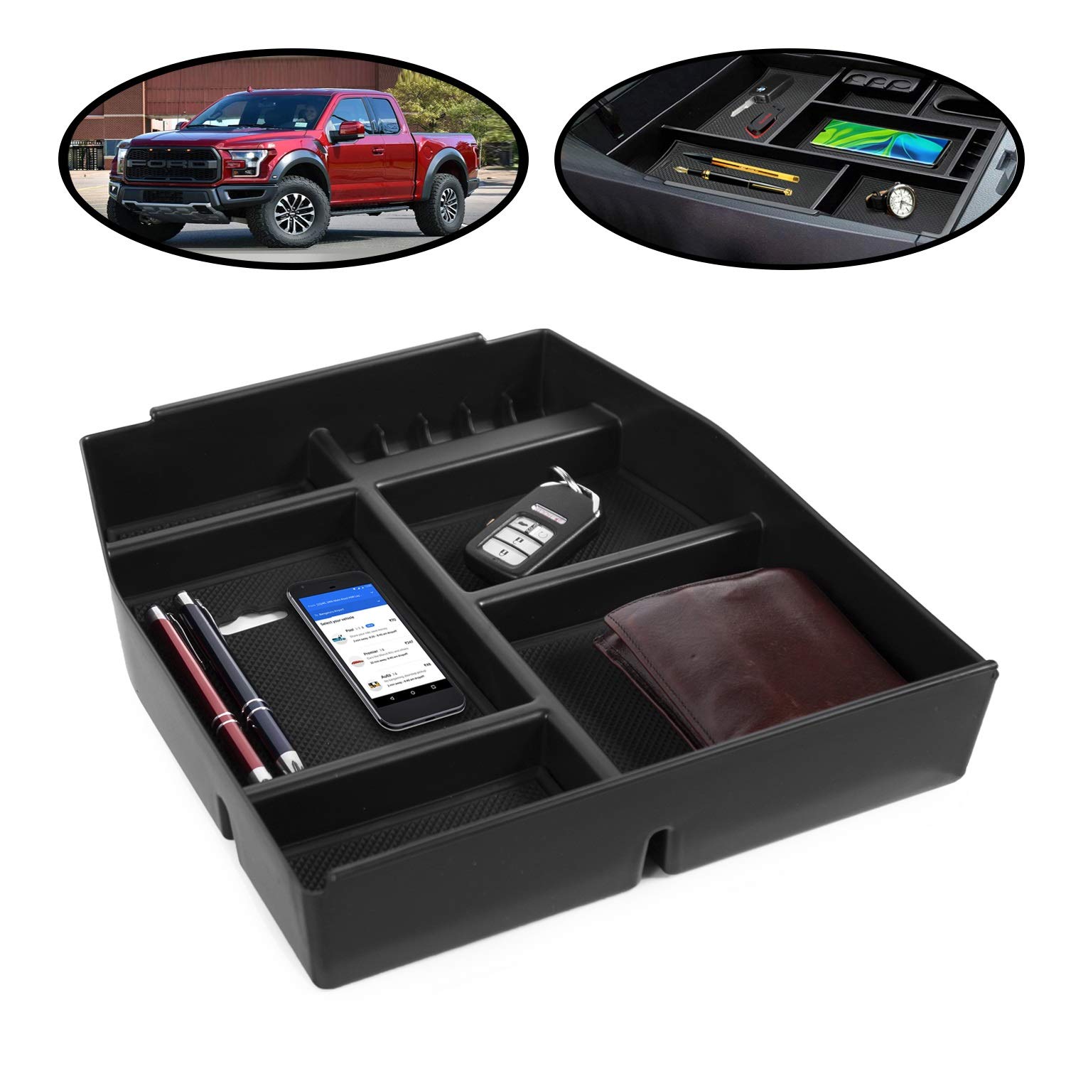 Buy lebogner Center Console Organizer Storage Tray Compatible With Ford