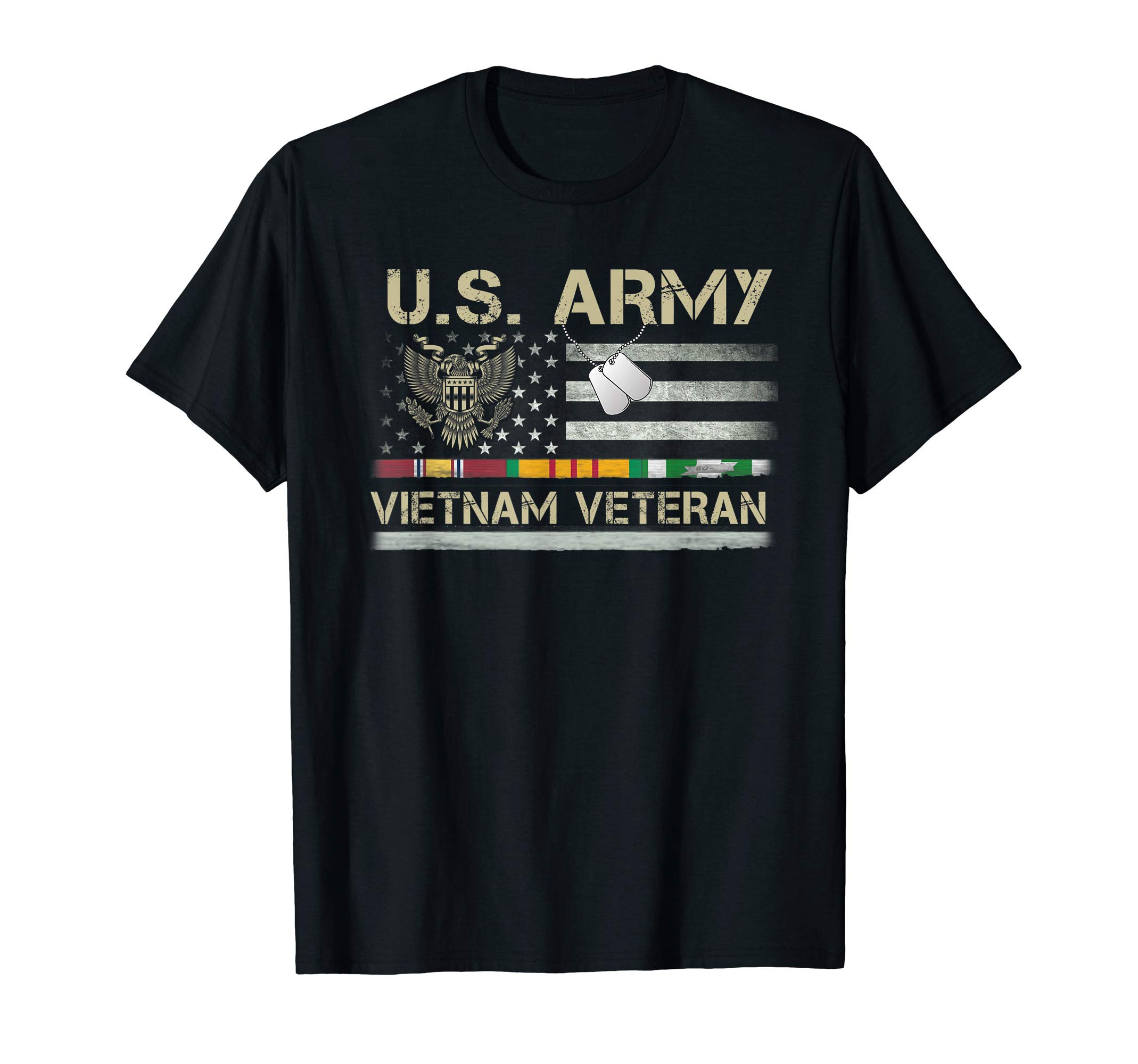 Veteran's Shirt Vietnam VeteranUS Army Vietnam Veteran USA Flag Shirt, Veteran Vietnam Army T-ShirtOEKO-TEX STANDARD 100