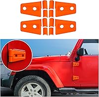 Vista 8 de 4 cubiertas protectoras de bisagra de puerta para Jeep Wrangler JK 2007-2018 de 2 puertas (negro)
