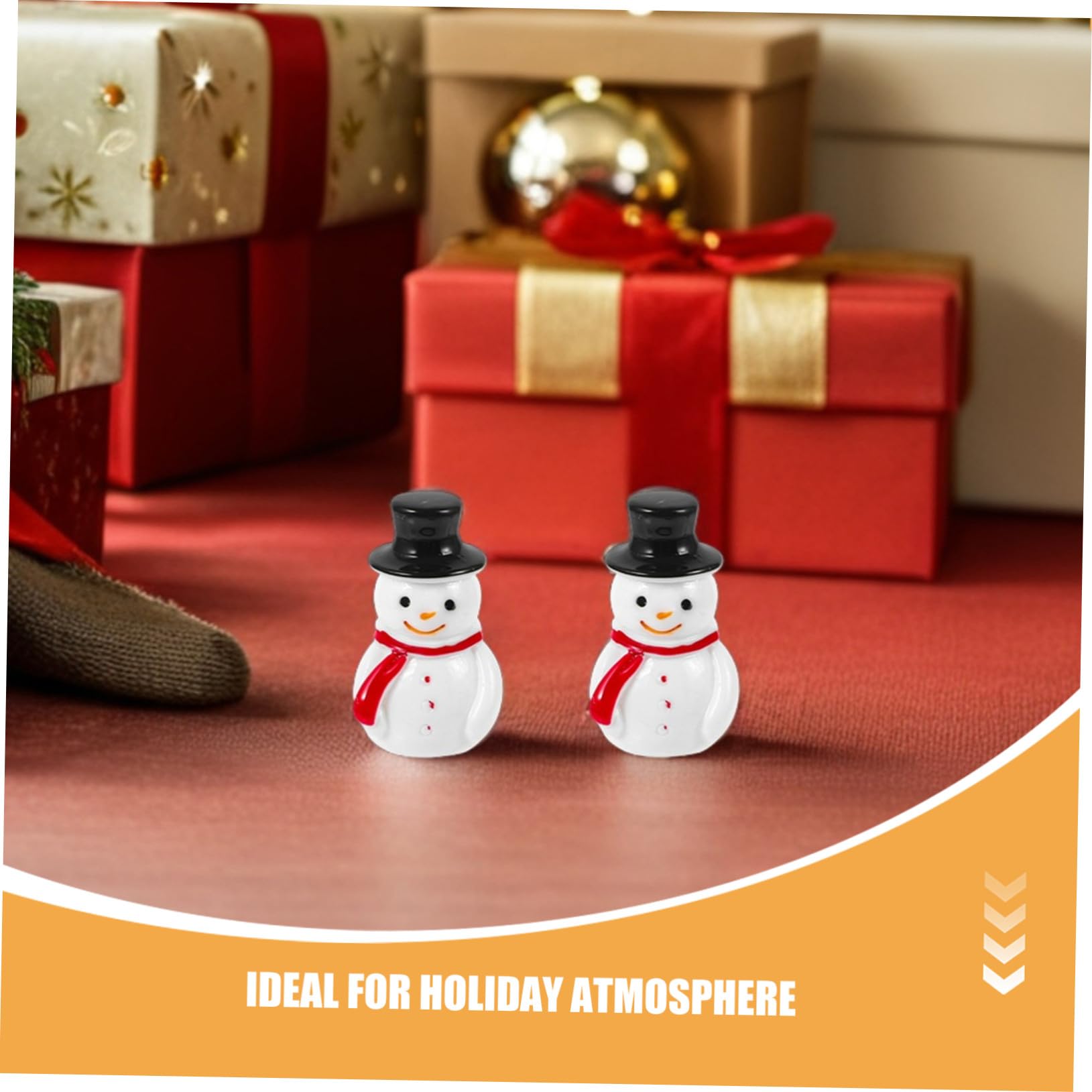 TOYANDONA 100piezas Decoración de Mini Muñeco de Nieve Figura de Muñeco de Miniatura Adorno de Resina para Casa de Muñecas para Jardines de Hadas y Manualidades de Navidad