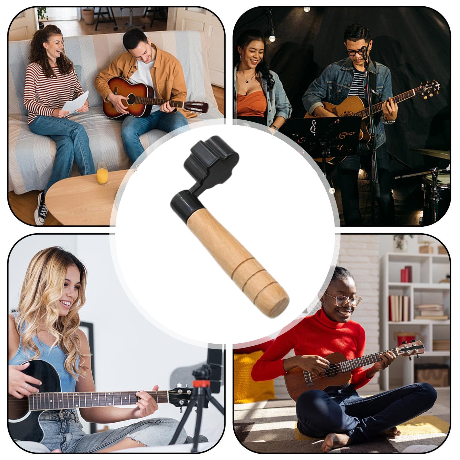 Ergonomic String Winder Guitar Tool, Peg Puller and Tuner Winder, 1 sztuka