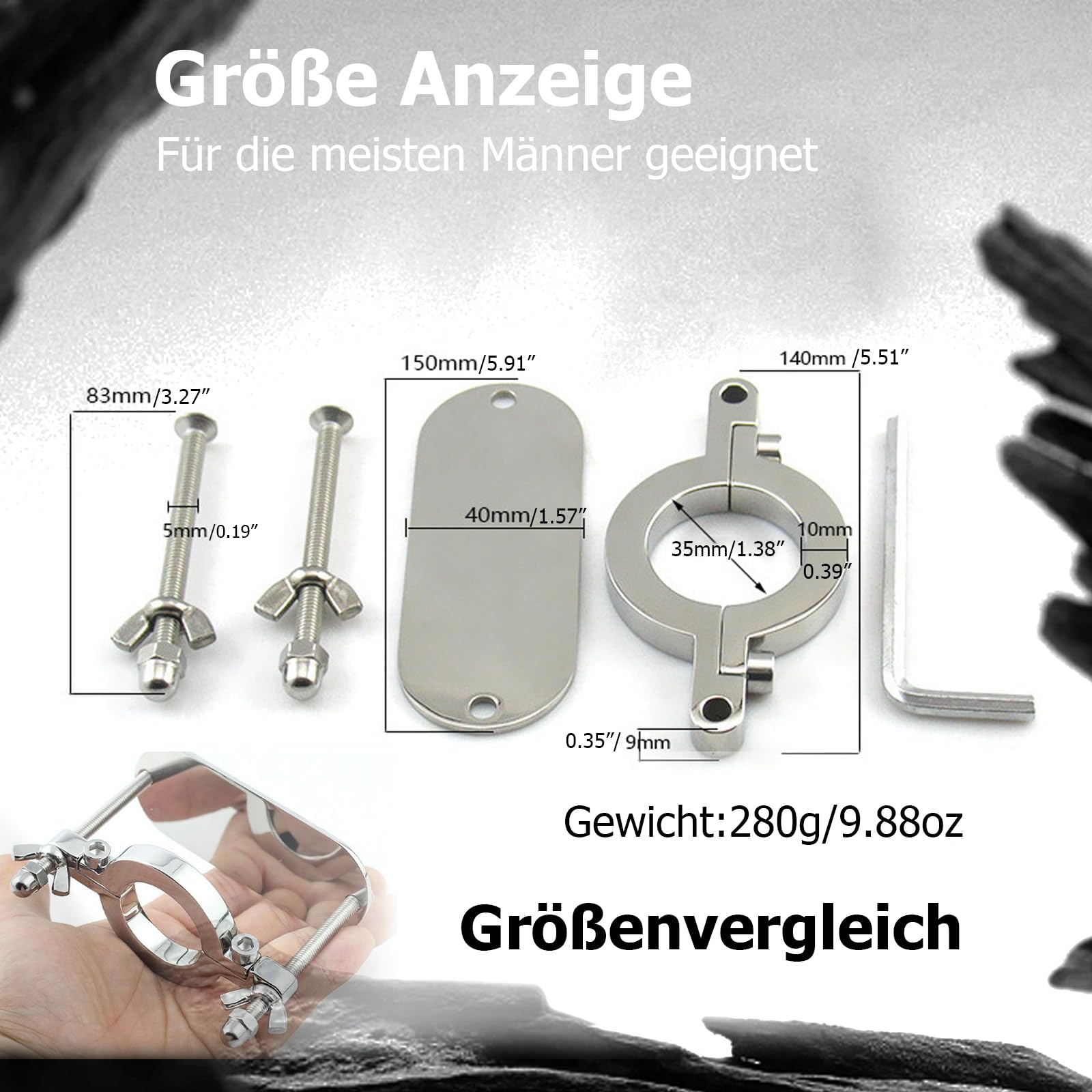 Tortura testicular Dispositivos Cbt Tortura con bolas Prensa testicular BDSM Picota Picota testicular Acero inoxidable Metal Pesas testiculares para hombres Juguetes BDSM Tortura dura Extrema Hombres