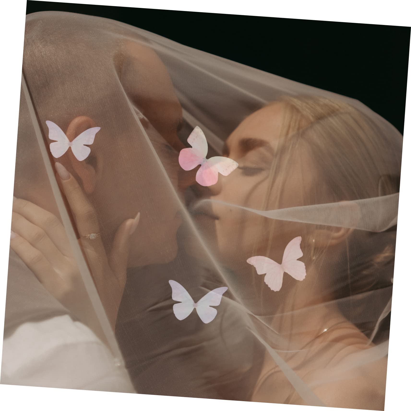 STOBOK 400stücke Organza Schmetterlinge Bunte Schmetterlinge Für Bastelprojekte Dekoration Und Hochzeiten Zufällige Farben Für Haaraccessoires Und Kreative Designs