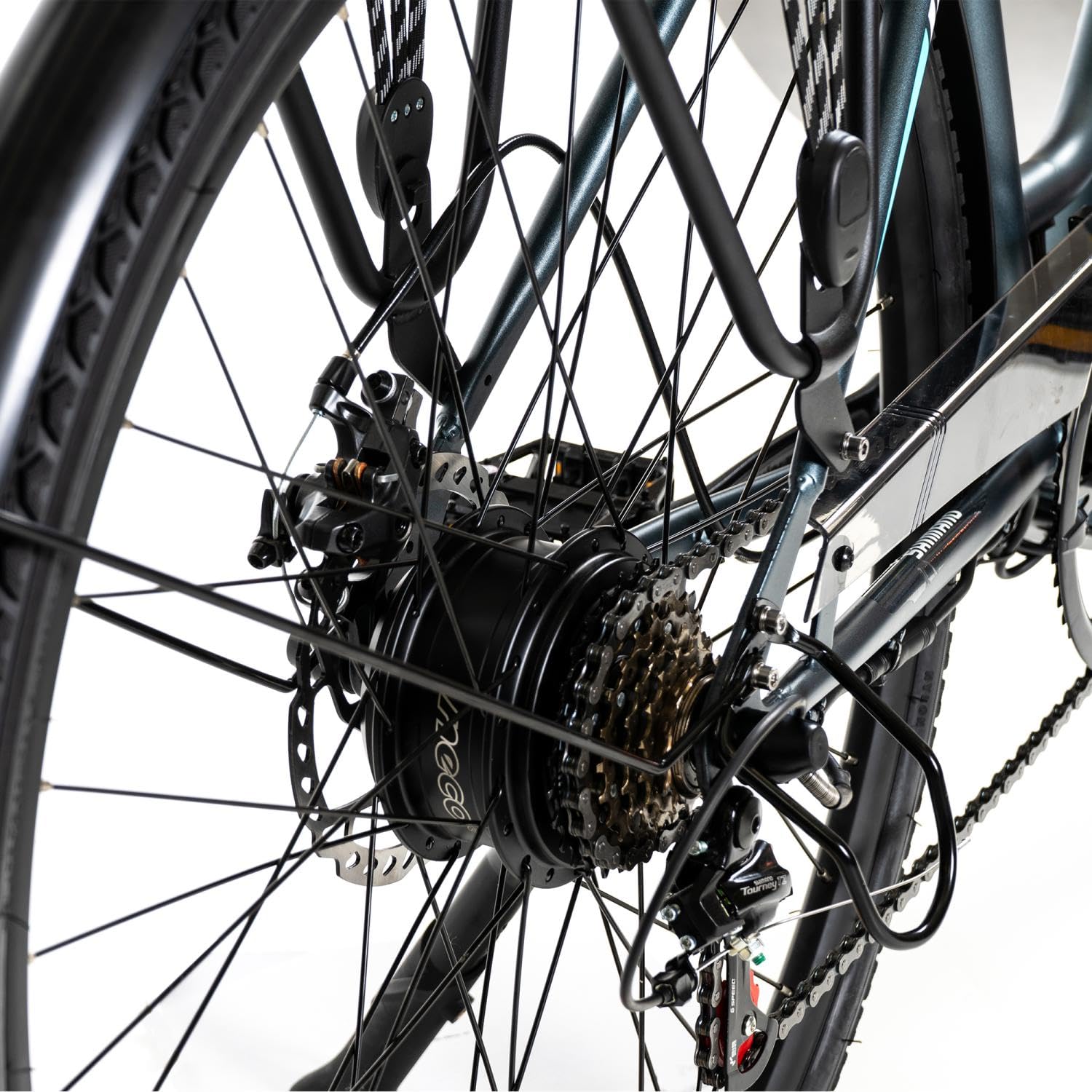 SMARTGYRO eBike Sunset Titanium - Bicicleta Eléctrica Urbana, Frenos de Disco, 6 Velocidades Shimano, Ruedas de 27,5 Inches, Batería Litio 36V 10Ah, Motor Brushless de 250W, Autonomía hasta 60 km