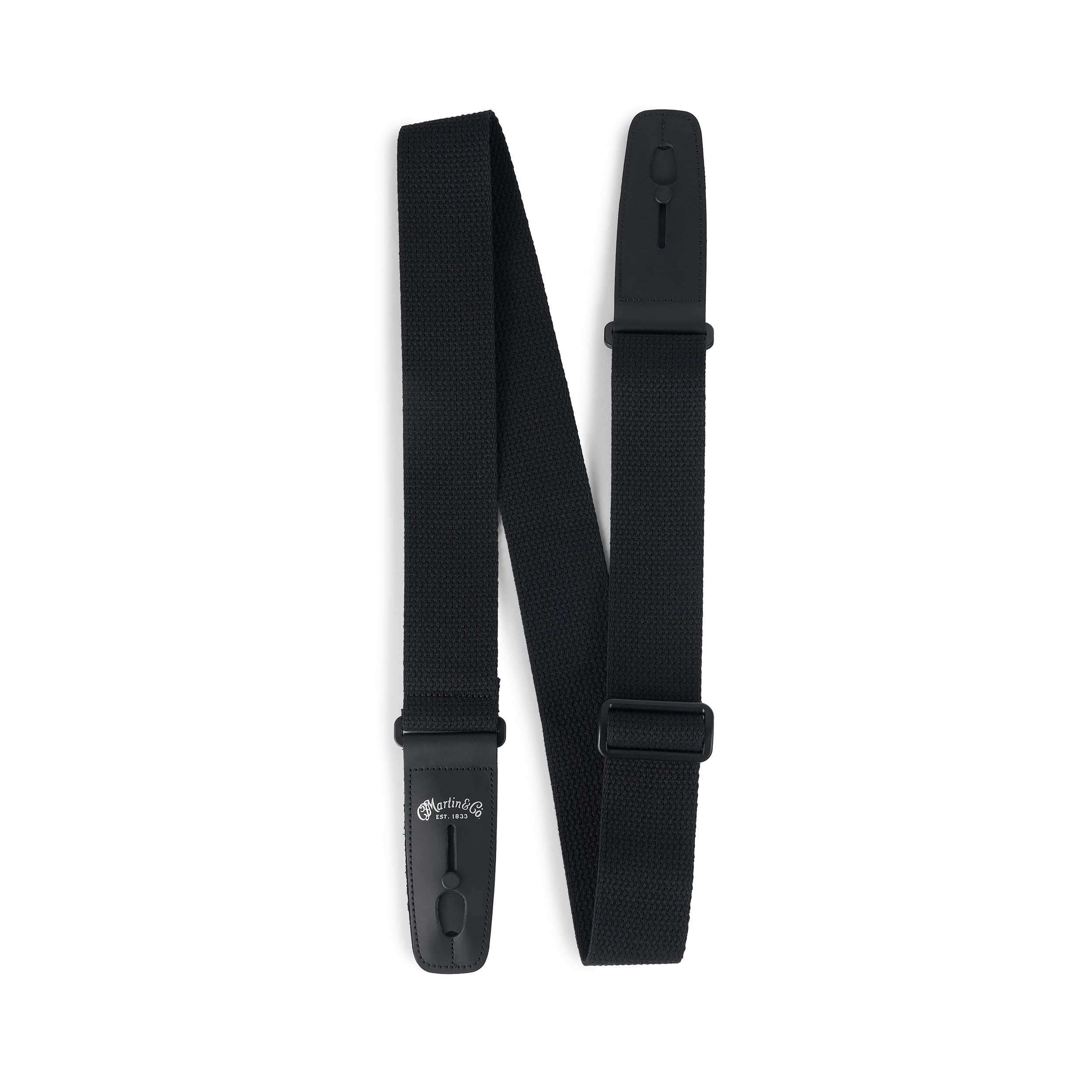 C F Martin Guitar Strap - Cotton Weave Lock-It Black
