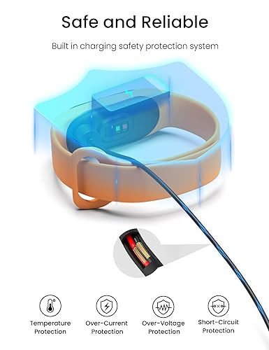 Miniatura 3 de Sinoacc Cargador para Xiaomi Mi Band 765, Amazfit Band 5 Reemplazo USB Magnético Cable de Carga Accesorios para Mi Band 765, Amazfit Band 5 Fitness