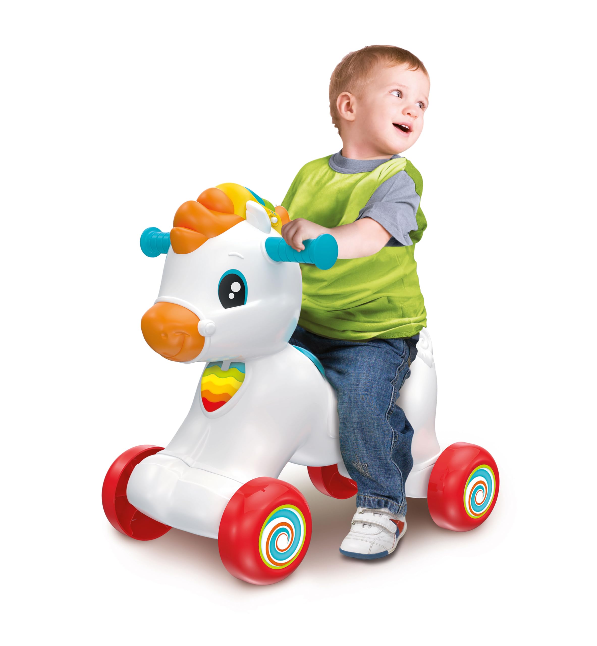 Baby Clementoni 3 in 1 Schaukel-Pony - Schaukelspielzeug für Babys & Kleinkinder ab 12 Monaten - 17882 von Clementoni