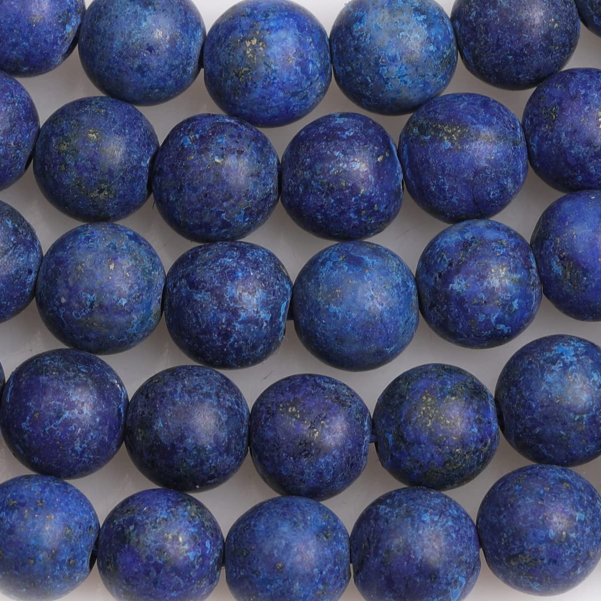SHGbeads 6mm Frost Matte Blue Lapis Lazuli Semi Precious Gemstone Round Loose Beads for Jewellery Making DIY Handmade Craft Supplies 15" - Image 2