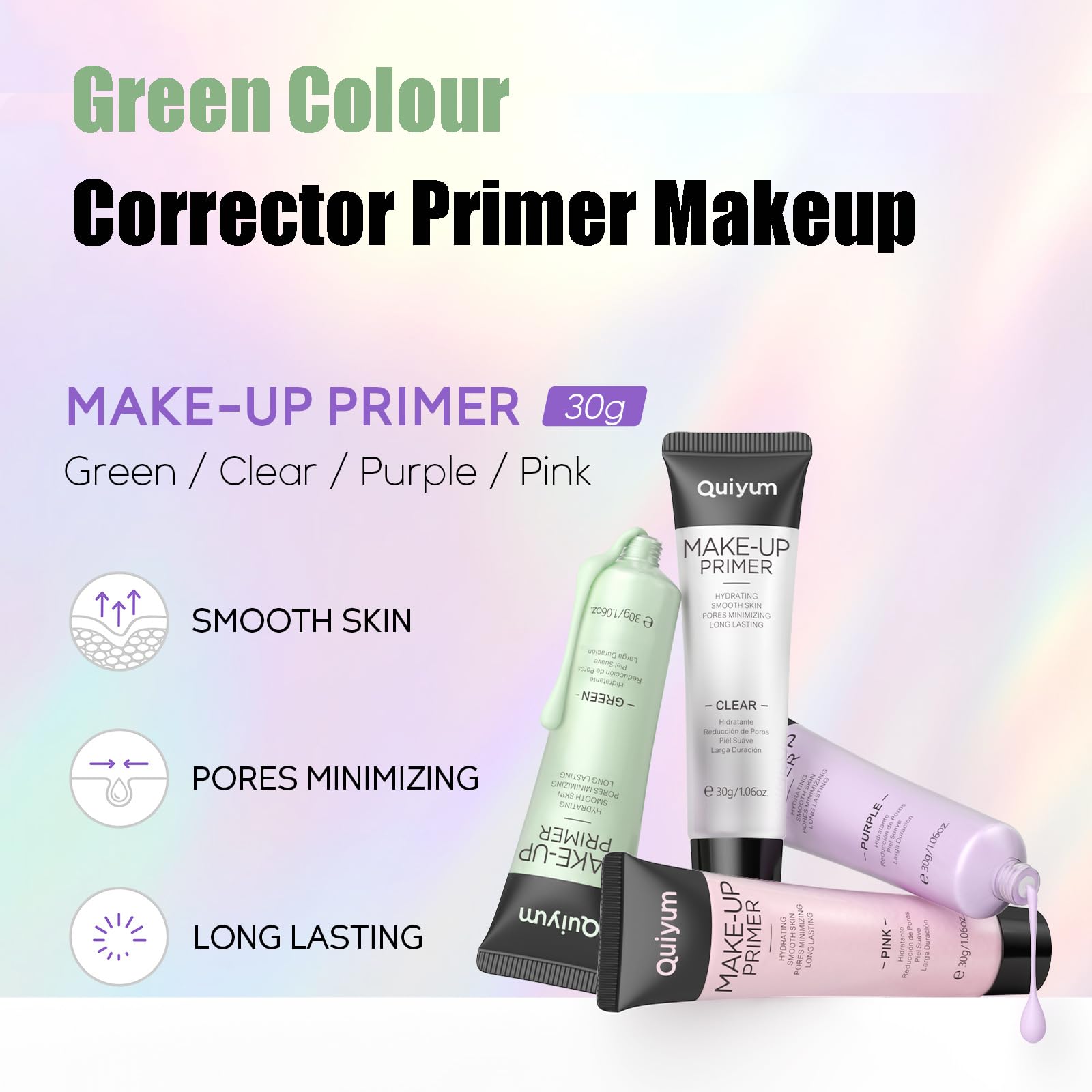 Green Colour Corrector Primer Makeup, Professional Green Colour Correcting Makeup Primer - Image 2