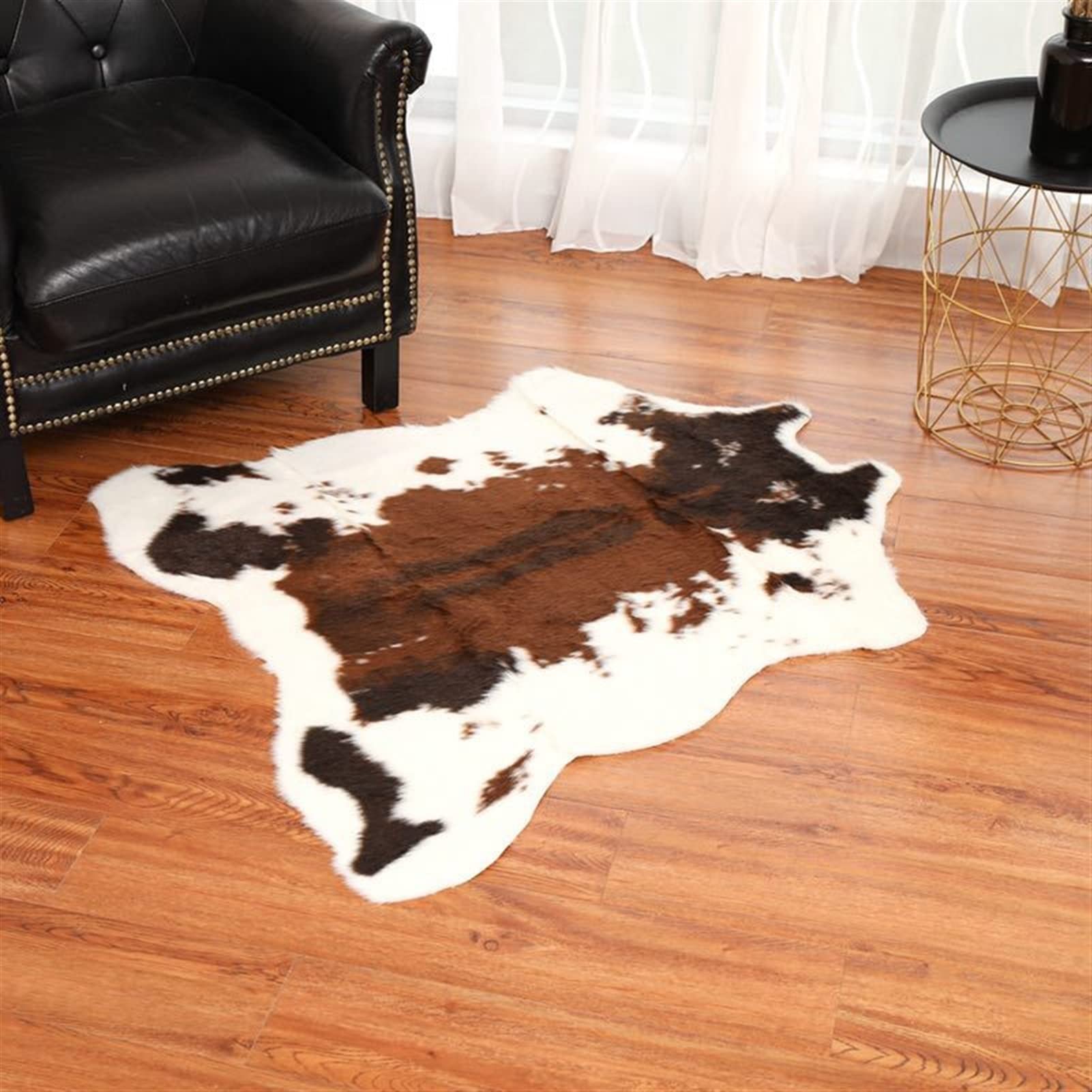 Tapis salon motif animal imprimé léopard zèbre de forme irrégulière pour décoration