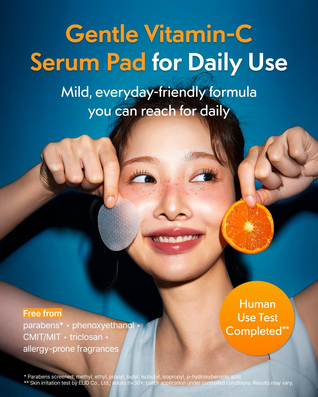 FOREST Vita C-Tangerine Gel Serum Pad 5.07 fl. oz. 75 Pads vitamin serum pad for Glass Skin Texture Care with Niacinamide Panthenol Mandarin Extract and Glutathione, Korean Skin Care