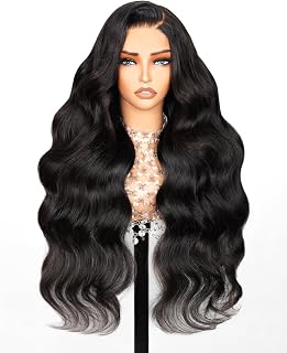 Arabella 5x6 Wear and Go Glueless Wigs Human Hair 210% Density Glueless Wig 12a Pre Cut Lace Front Wigs Human Hair 100% Pre Bleached Plucked Body Wave Wig (20inch, 5X6 Body Wave)