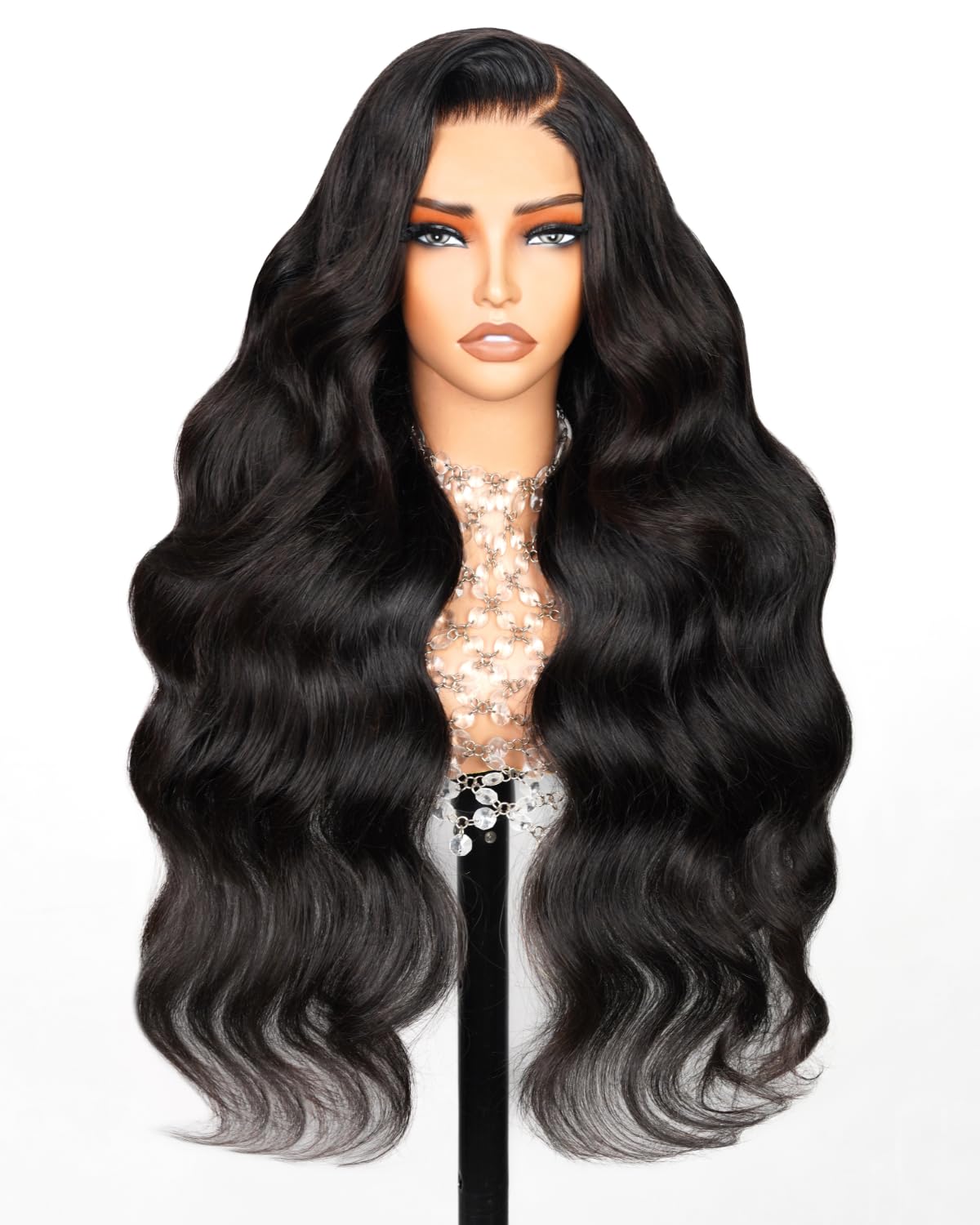 Arabella 5x6 Wear and Go Glueless Wigs Human Hair 210% Density Glueless Wig 12a Pre Cut Lace Front Wigs Human Hair 100% Pre Bleached Plucked Body Wave Wig (20inch, 5X6 Body Wave)