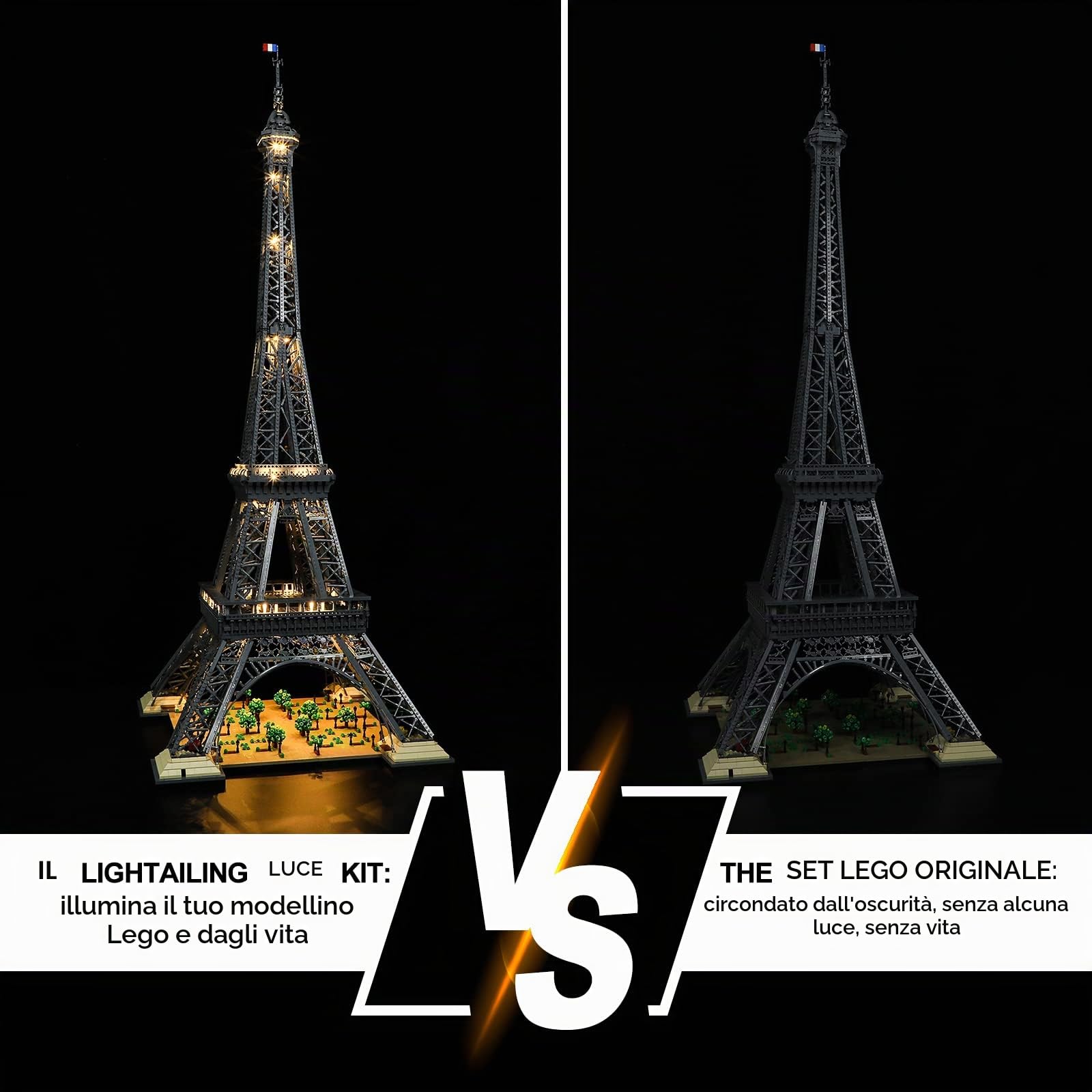LIGHTAILING Kit di Illuminazione a Led per Lego- 10307 La Tour-Eiffel Modello da Costruire - Set di luci a LED compatibile con il modello Lego (non includere il modello Lego)