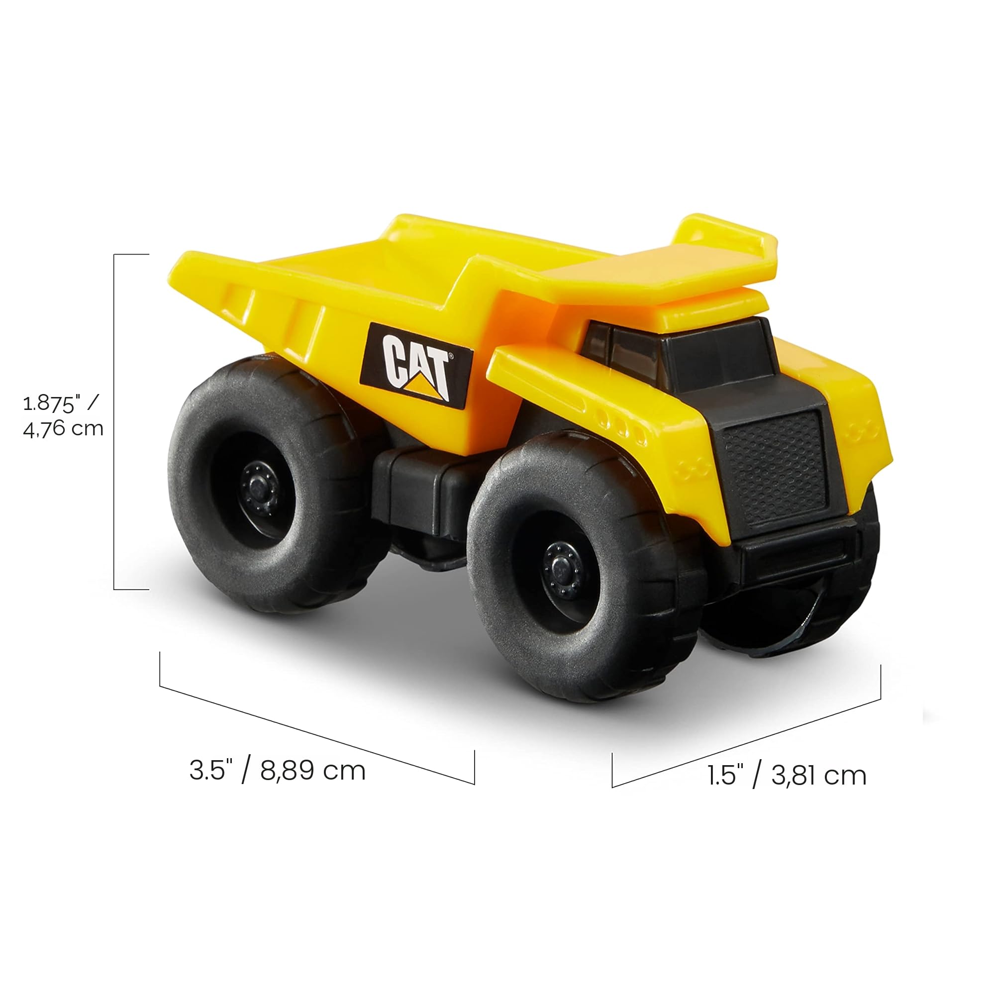 CatToysOfficial, 5 Mezzi da Cantiere CAT Little Machines per Bambini - Camion Ribaltabile, Pala, Bulldozer, Terna, Escavatore | Giochi per 3 Anni+