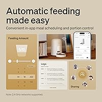 Vista 2 de PETLIBRO Automatic Cat Feeder, Wi-Fi Rechargeable Cats Food Dispenser Battery-Operated with 30-Day Life, AIR 2.4G Wi-Fi Timed Pet Feeder for Cats &