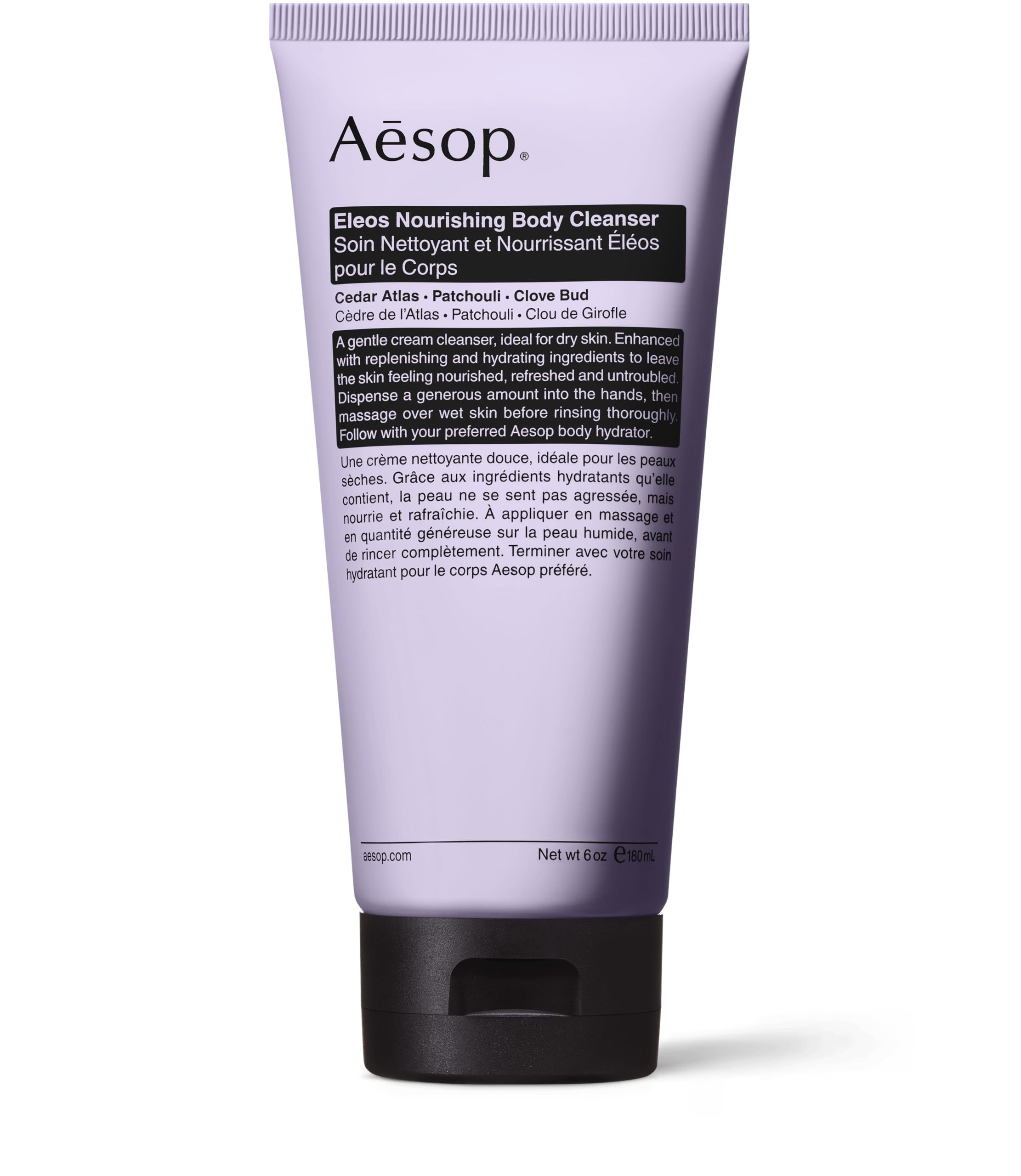 Aesop Eleos Nourishing Body Cleanser | Hydrating Ingredients For Refreshed, Soft Skin | Enriched With Emollients, Humectants, Purifying Botanicals | 180mL / 6.2oz