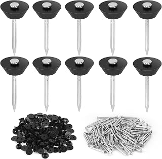 Lot de 120 clous d'étanchéité pour bande à picots, 2,5 x 30 mm, boutons de montage avec clous, fer galvanisé, film à picot...