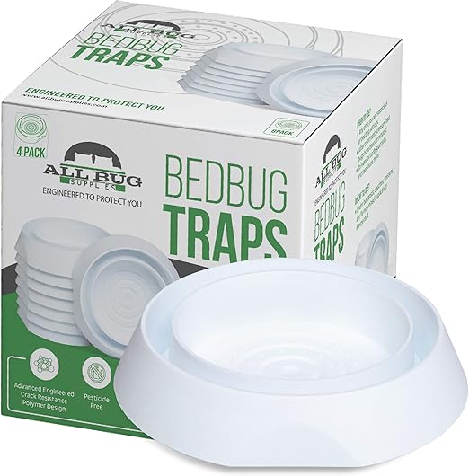 Bed Bug Interceptors Traps(4 Pack) Insect Bedbug Trap for Beds and