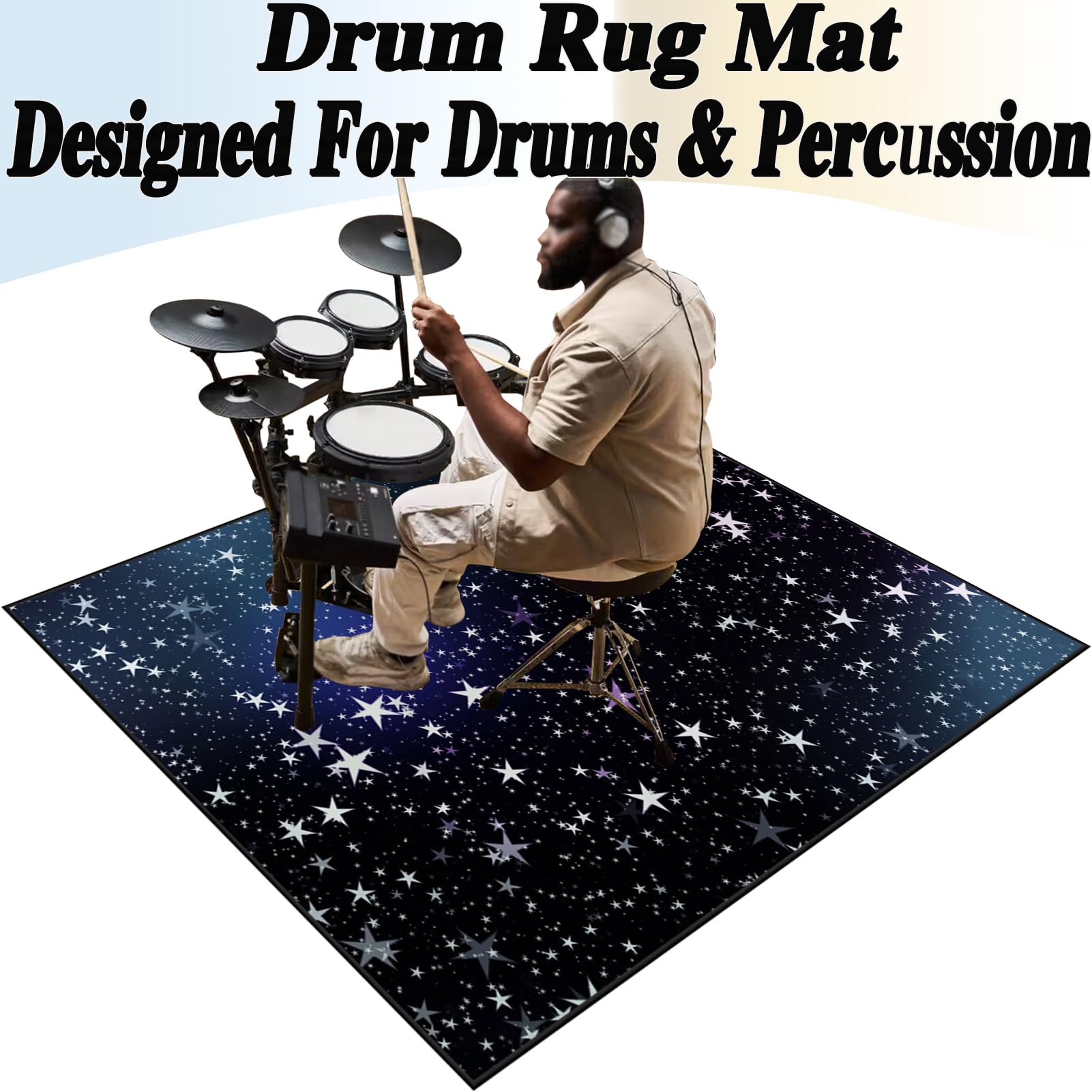 Mata do perkusji akustycznych Dywan antypoślizgowy dywan dźwiękoszczelny bęben mata bębnowa duża werbel zestawy perkusji elektronicznych instrumenty muzyczne 230 x 200 cm