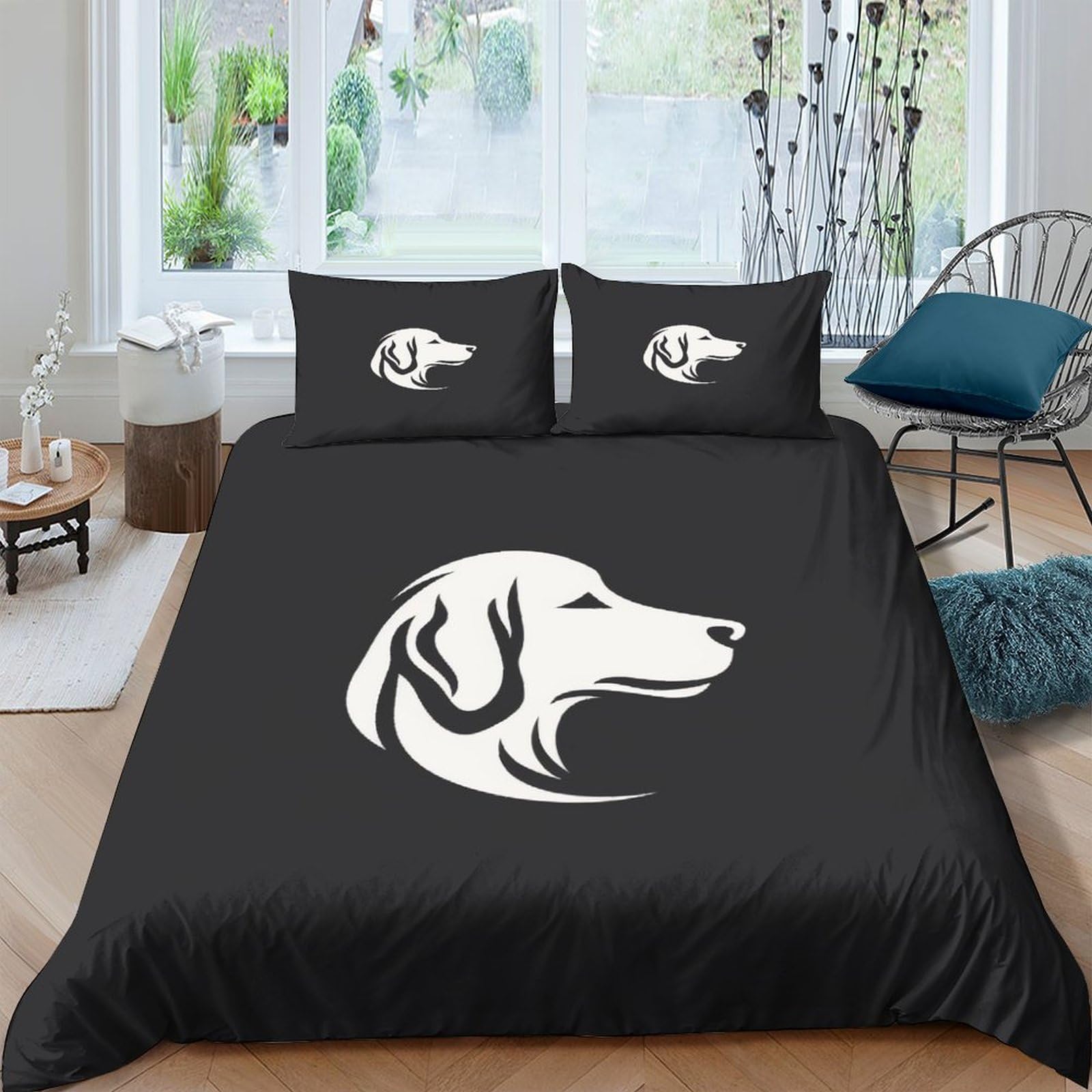 Housse de couette hypoallergénique motif chien pour préserver le sommeil des enfants