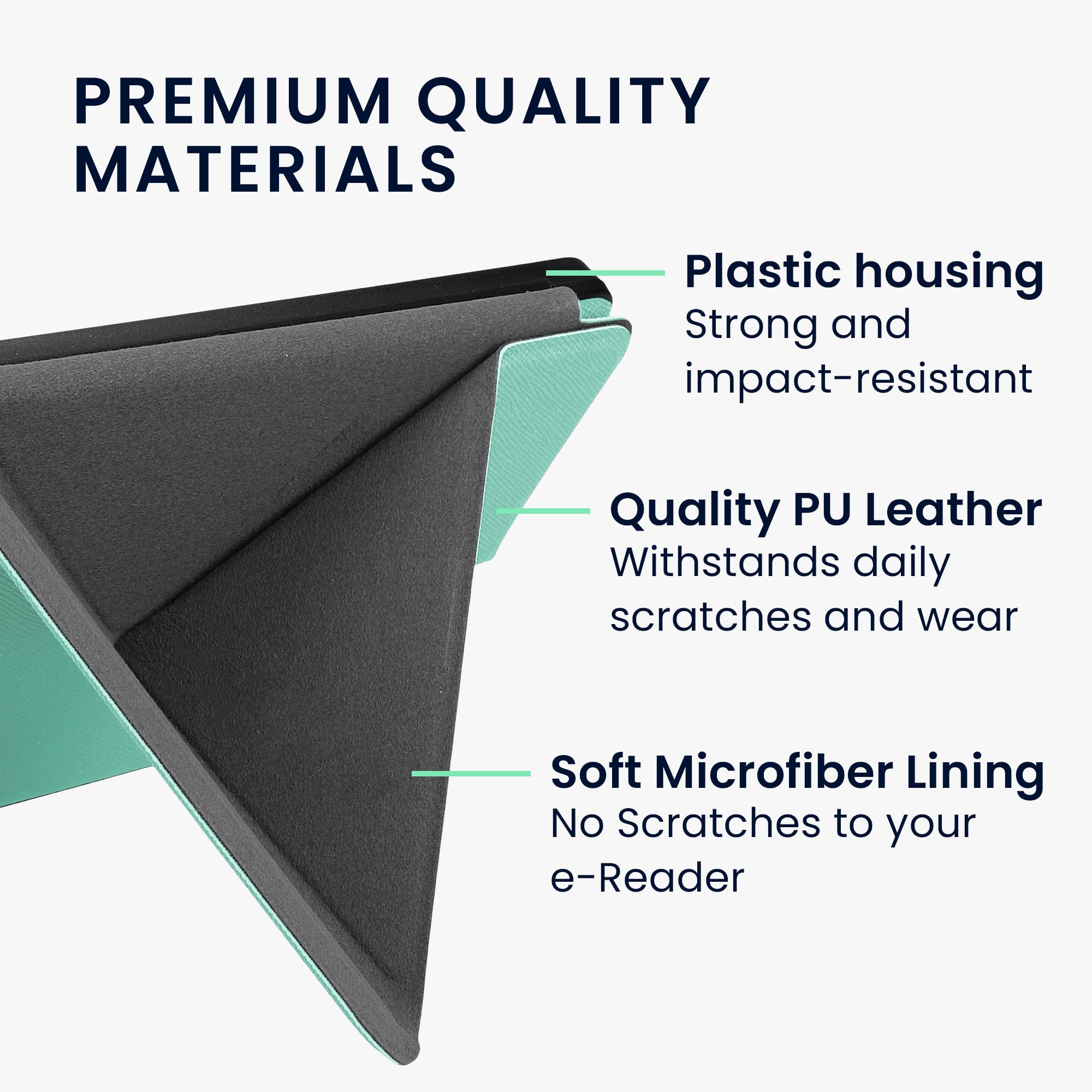 kwmobile Custodia Pieghevole Compatibile con Kobo Clara BW/Colour Cover - Cover Magnetica Pelle PU eReader con Stand - menta