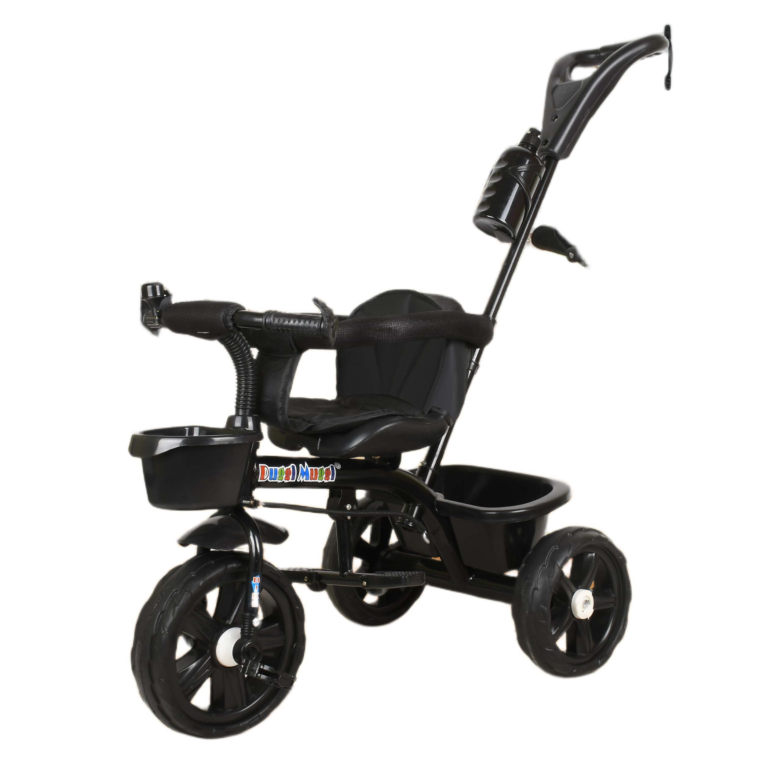 Baby Tricycle with Parental Handle,Cushion Seat NEW Kids Tricycle N-4 Black Tricycle |Black,Blue | Black-image-49