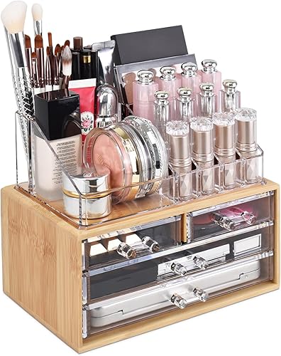 Miniatura 10 de Ikee Design Organizador de Lápiz Labial con 53 Ranuras Giratorio Rotativo de 360 Grados Organizador de Brillo de Labios de Acrílico para Maquillaje