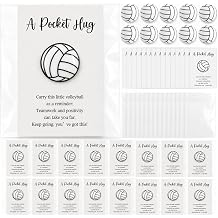 50 Pack Volleyball Team Encouragement Gift Volleyball Pocket Hug with Cards