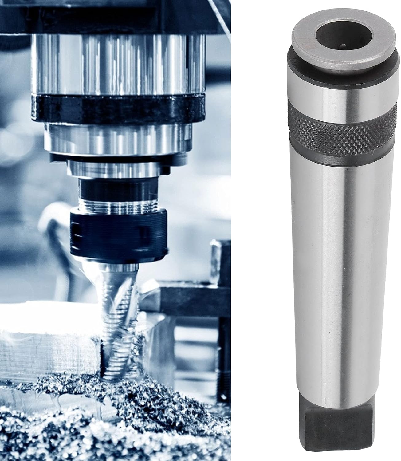 Tap Collet Chuck Holder MT4, 40Cr Straight Shank Tap Holder, Morse Taper Conversion Tool for Drilling Machines, Milling Machines, and Lathe Spindle Holes, Durable and High Precisio (M22)