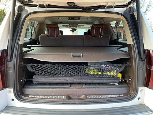 Miniatura 2 de Red de carga organizadora de maletero trasero para Chevrolet Tahoe 2015-2025 - Red de carga estilo sobre para SUV - Organizador de maletero de