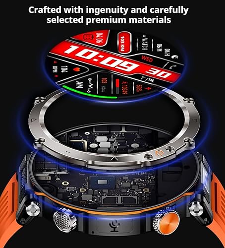 Miniatura 3 de Nuevo reloj inteligente militar para deportes al aire libre con luz de identificación antifalsificación, brújula linterna IP68, impermeable,