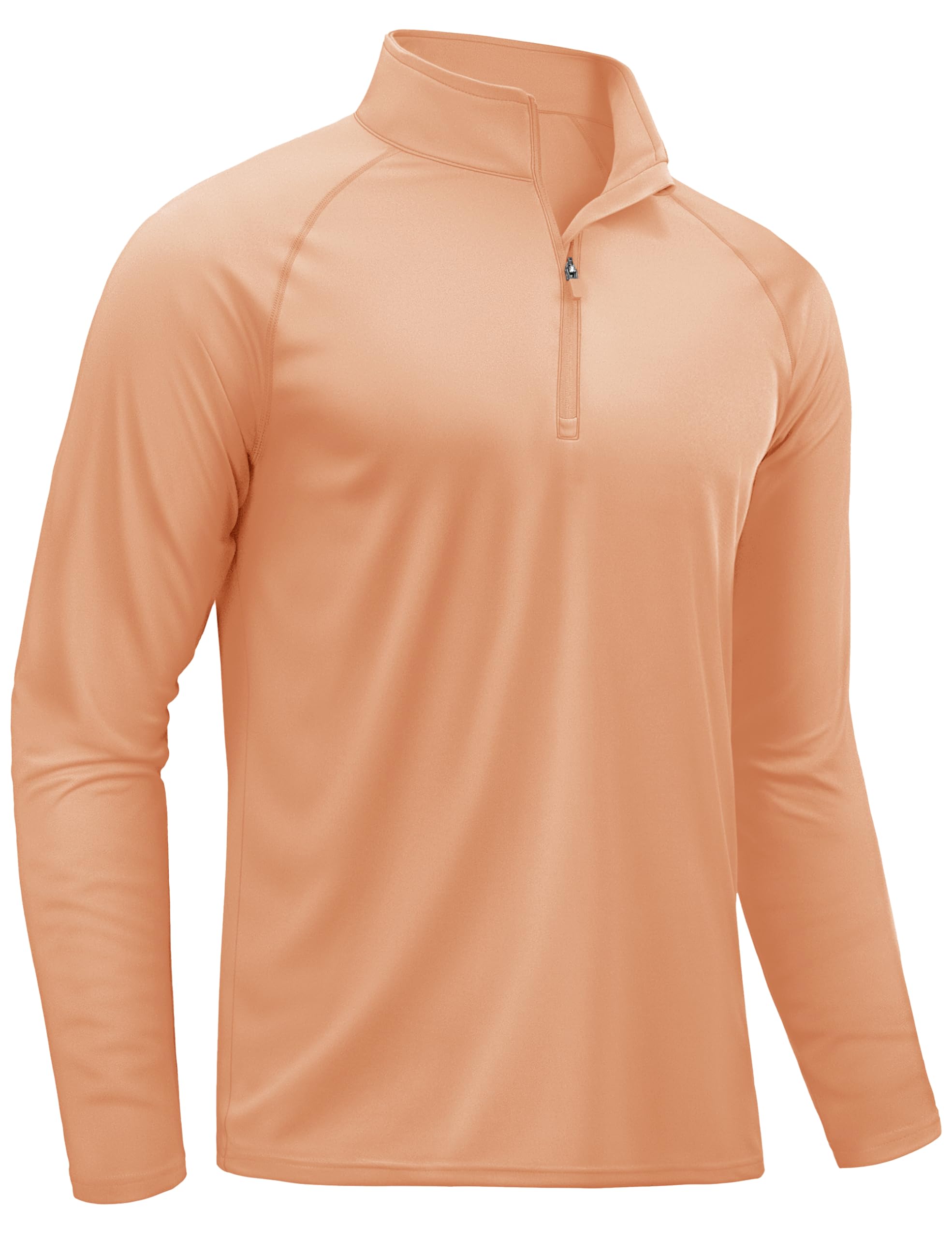 TACVASEN Men's Long Sleeve Athletic Shirts 1/4 Pullover Zip Sun Protection Rash Guard UPF 50+ Outdoor Running T-Shirts